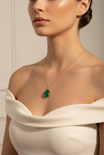 Load image into Gallery viewer, Green Onyx Teardrop Pendant Model