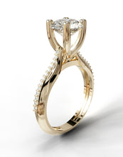 Load image into Gallery viewer, high knifesetting diamond engagement ring