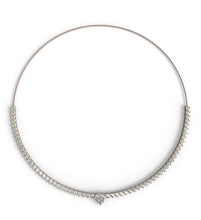 Load image into Gallery viewer, Heart Shape Diamond Tennis Necklace - minadjewelry