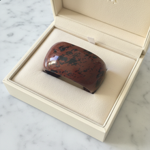 Load image into Gallery viewer, Mahogany jasper cuff bracelet in jewelry box