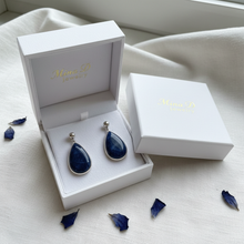 Load image into Gallery viewer, Kyanite Teardrop Earrings Mina D Jewelry Gift Box