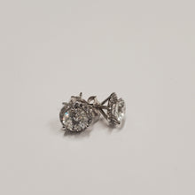 Load image into Gallery viewer, Martini Set Diamond Halo Stud Earrings