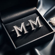 Load image into Gallery viewer, Diamond Initial Cufflinks