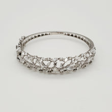Load image into Gallery viewer, mina d fine jewelry diamond cluster bangle front view