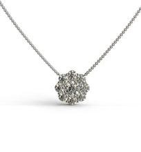 Load image into Gallery viewer, mina d fine jewelry diamond halo pendant