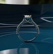 Load image into Gallery viewer, mina d fine jewelry oval diamond center pave engagement ring