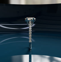 Load image into Gallery viewer, mina d fine jewelry oval diamond center pave engagement ring