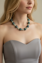 Load image into Gallery viewer, Model shot of abalone jade necklace