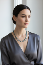 Load image into Gallery viewer, Model Wearing Pearl and Gemstone Necklace
