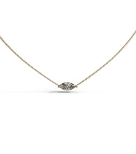 Load image into Gallery viewer, Classic Diamond Solitaire Marquise Shaped Pendant Necklace