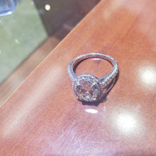 Load image into Gallery viewer, Oval Diamond Halo Engagement Ring 2.50 Carat Center
