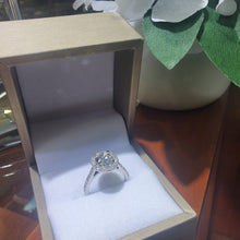 Load image into Gallery viewer, Oval Diamond Halo Engagement Ring 2.50 Carat Center