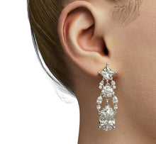 Load image into Gallery viewer, Diamond Pear Shape and Fancy Shapes Dangling Statement Earrings