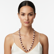 Load image into Gallery viewer, Pearl and Garnet Briolette Necklace - Accurate Design