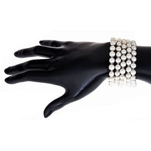 Load image into Gallery viewer, Five Row Pearl Statement Bracelet