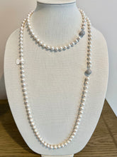 Load image into Gallery viewer, White Pearl Classic Long Necklace
