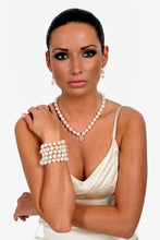 Load image into Gallery viewer, Five Row Pearl Statement Bracelet