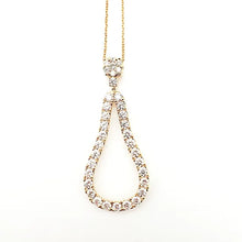 Load image into Gallery viewer, Pear Shape Diamond Pendant with Round Diamonds