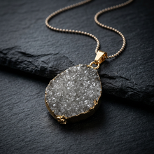 Load image into Gallery viewer, Pendant editorial on charcoal slate
