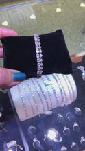 Load and play video in Gallery viewer, Double Row Emerald and Round Diamond Bangle movie