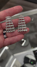 Load and play video in Gallery viewer, Seven Rows Diamond Earrings