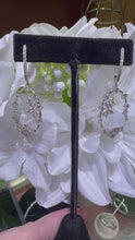 Load and play video in Gallery viewer, Diamond Dangling Floral Earrings