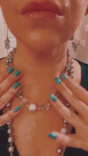 Load and play video in Gallery viewer, Green Amethyst and Green Pearl Necklace