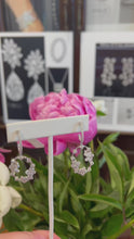 Load and play video in Gallery viewer, Diamond Dangling Floral Earrings