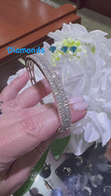 Load and play video in Gallery viewer, Mina D fine jewelry emerald cut diamond bangle bracele