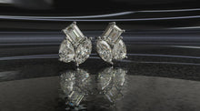 Load and play video in Gallery viewer, Diamond Mixed Shape Stud Earrings
