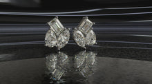 Load and play video in Gallery viewer, Diamond Mixed Shape Stud Earrings