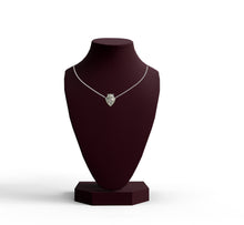 Load image into Gallery viewer, Pear Shape Diamond Pendant Halo Necklace