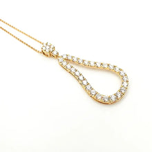 Load image into Gallery viewer, Pear Shape Diamond Pendant with Round Diamonds