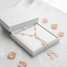 Load image into Gallery viewer, Rose Quartz Y-Lariat Gift Box