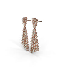 Load image into Gallery viewer, Diamond Dangling Geometric Earrings
