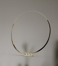Load image into Gallery viewer, Yellow Gold Satin Diamond Center Necklace