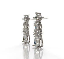 Load image into Gallery viewer, Diamond Pear Shape and Fancy Shapes Dangling Statement Earrings