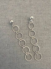 Load image into Gallery viewer, Sterling Silver Rope Chain dangling earrings