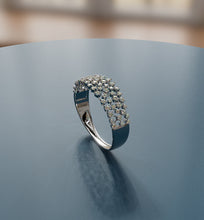 Load image into Gallery viewer, Diamond Cluster Statement Bangle