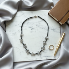 Load image into Gallery viewer, ![Styled Black Diamond and White Topaz Necklace - Version 2