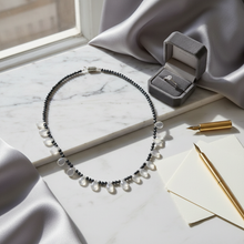 Load image into Gallery viewer, Styled White Topaz and Spinel Necklace