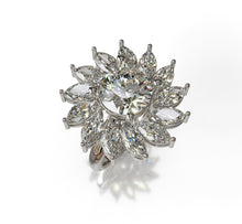 Load image into Gallery viewer, Diamond Sunflower Ring