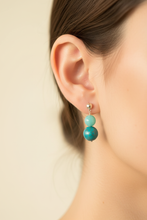 Load image into Gallery viewer, Turquoise Earrings - Tiny Scale