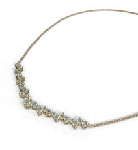 Load image into Gallery viewer, v shape diamond necklace YG