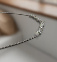 Load image into Gallery viewer, v shape diamond necklace side view