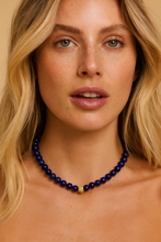 Load image into Gallery viewer, Blue Lapis Toggle Starburst Necklace