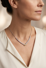 Load image into Gallery viewer, Yellow sapphire necklace on a model