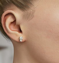 Load image into Gallery viewer, Double Diamond Stud Earrings