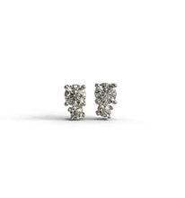 Load image into Gallery viewer, Double Diamond Stud Earrings