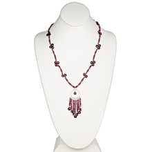Load image into Gallery viewer, Garnet Tassel Necklace - minadjewelry
